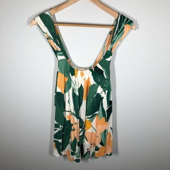 Anthropologie Vanessa Virginia  Tropical Print Flowy Tank Size Small - Picture 2 of 11